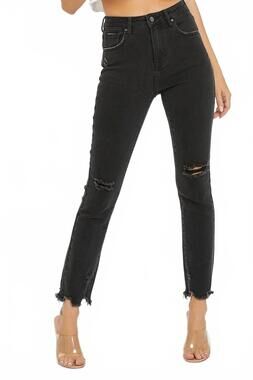 NEW RISEN zoe slim straight leg jeans in black